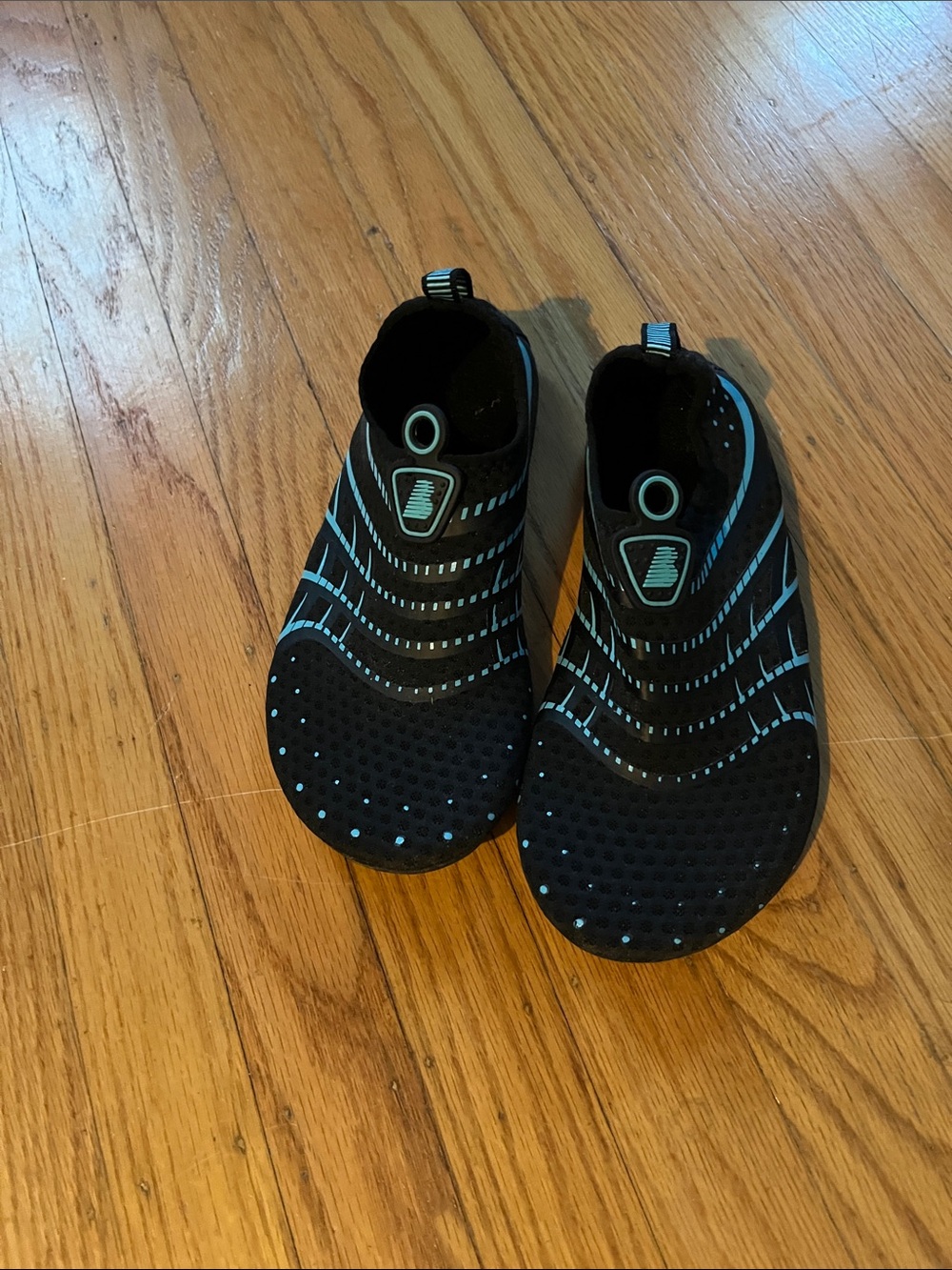 Kids Water Shoes - Black with Teal Accents